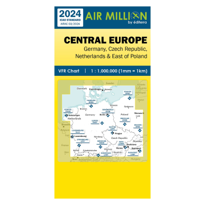 Central Europe - Air Million VFR-Karte 1:1.000.000, gefaltet, 2024
