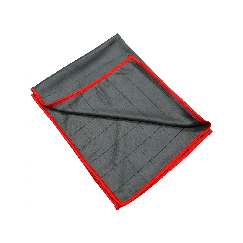 ROTWEISS - Mikrofasertuch CARBON - grau/rot, 40x50 cm