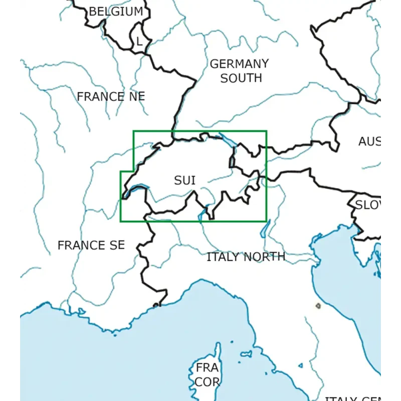 Schweiz - Rogers Data VFR Karte, 1:500.000, laminiert, gefaltet, 2025