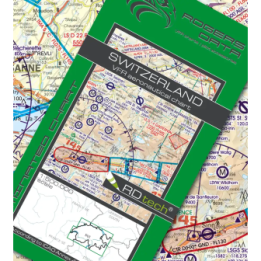 Switzerland - Rogers Data VFR Map, 1:500,000, Laminated, Folded, 2025
