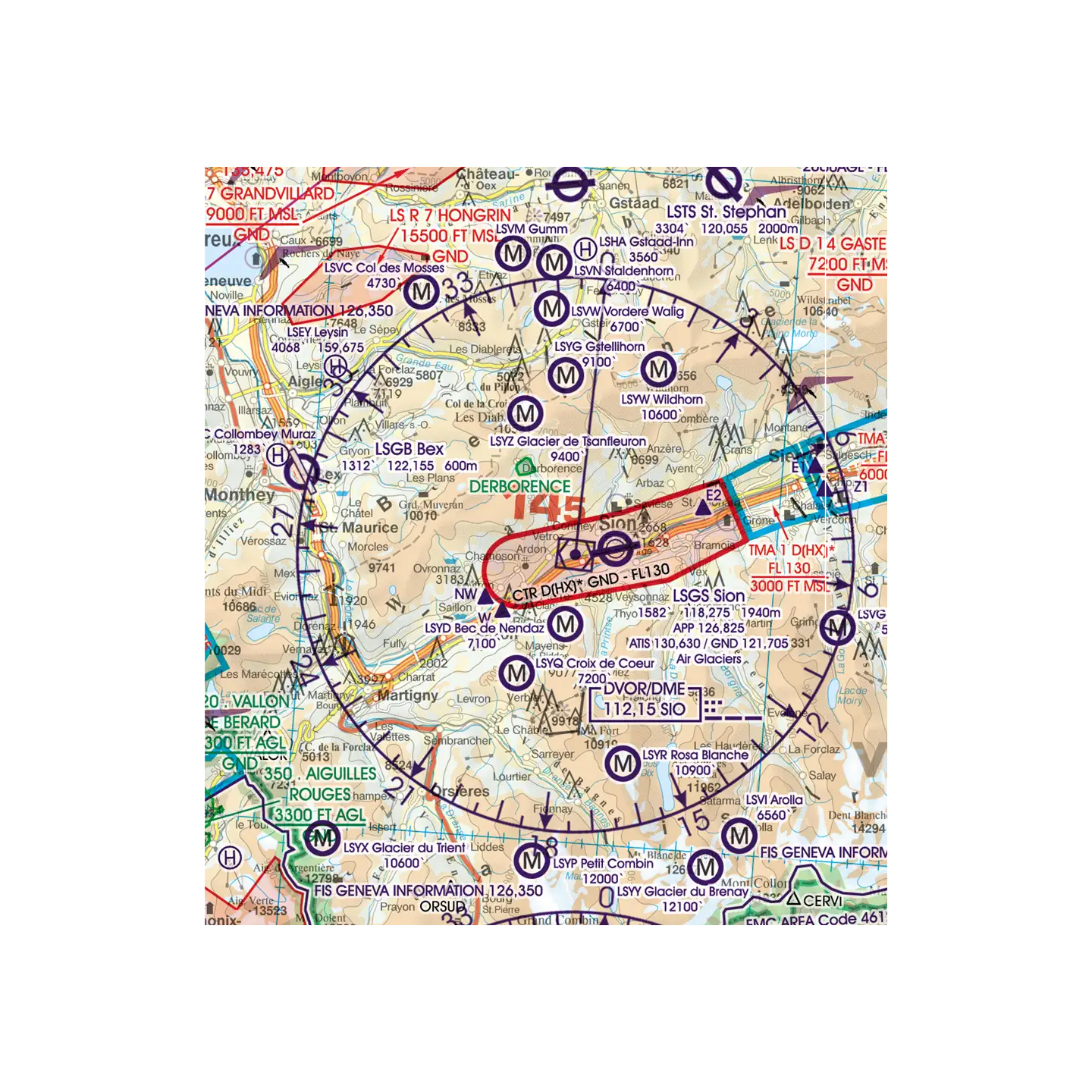 Switzerland - Rogers Data VFR Map, 1:500,000, Laminated, Folded, 2025