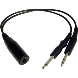 Adapter Cable - NATO plug socket (Helicopter) to GA plugs (PJ)