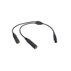 Headset Adaptor Cable - Twin Plugs (GA, female) to 6-Pin LEMO (male)