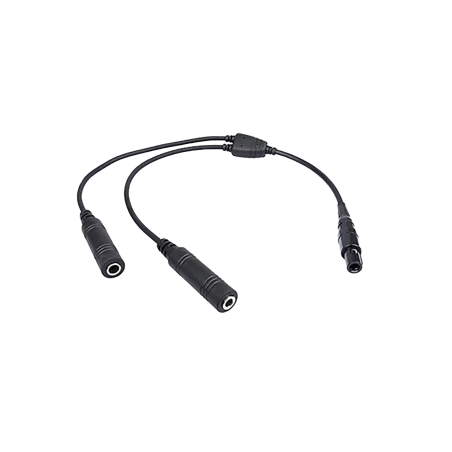 Headset Adaptor Cable - Twin Plugs (GA, female) to 6-Pin LEMO (male)