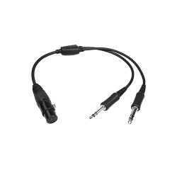Headset Adaptor Cable - XLR-5 Plug (female) to Twin Plugs (GA, male)