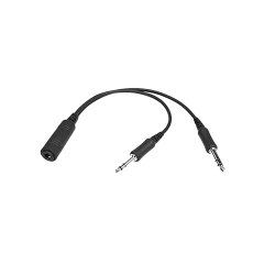Headset Adaptor Cable - U/174 Plug (Helicopter, female) to Twin Plugs (GA, male)