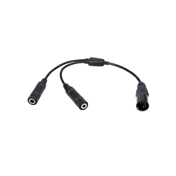 Headset Adaptor Cable - Twin Plugs (GA) to XLR-5 Plug