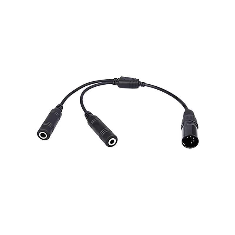 Headset Adaptor Cable - Twin Plugs (GA) to XLR-5 Plug