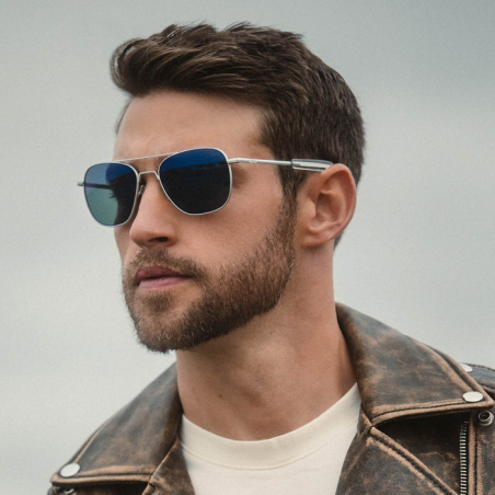 Aviator - Matte Chrome & Atlantic Blue