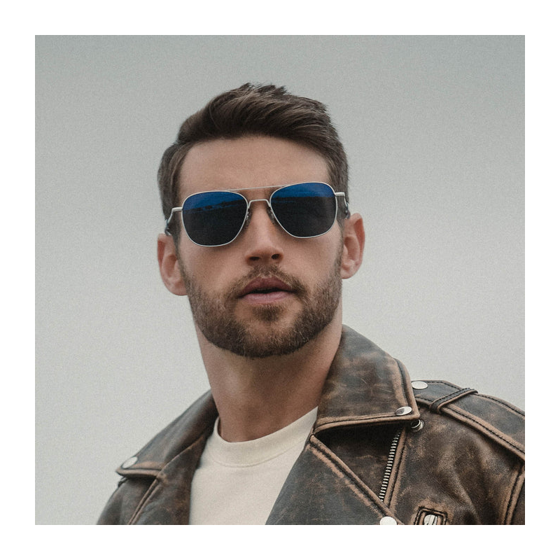 Aviator - Matte Chrome & Atlantic Blue