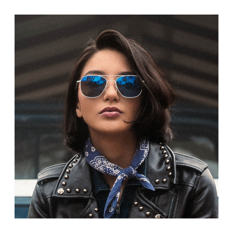 Aviator - Matte Chrome & Atlantic Blue