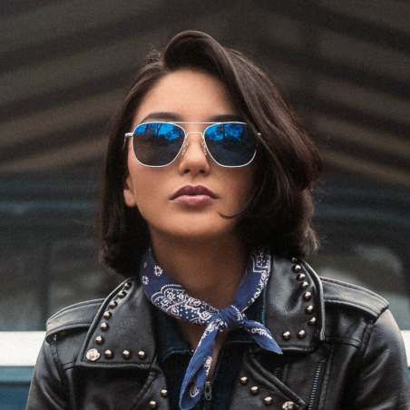 Aviator - Matte Chrome & Atlantic Blue
