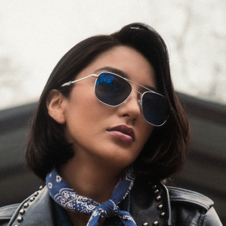 Aviator - Matte Chrome & Atlantic Blue
