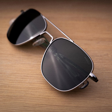 Aviator - Matte Chrome & American Gray