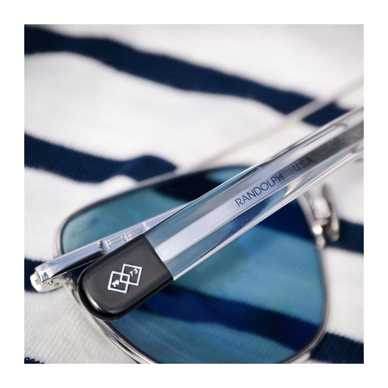 Aviator - 23k White Gold & Blue Hydro