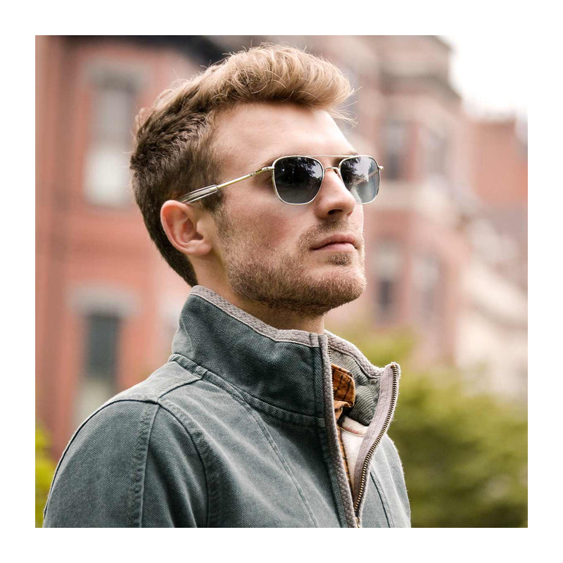 Aviator - 23k White Gold & Blue Hydro