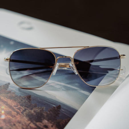 Aviator - 23k Gold & Slate