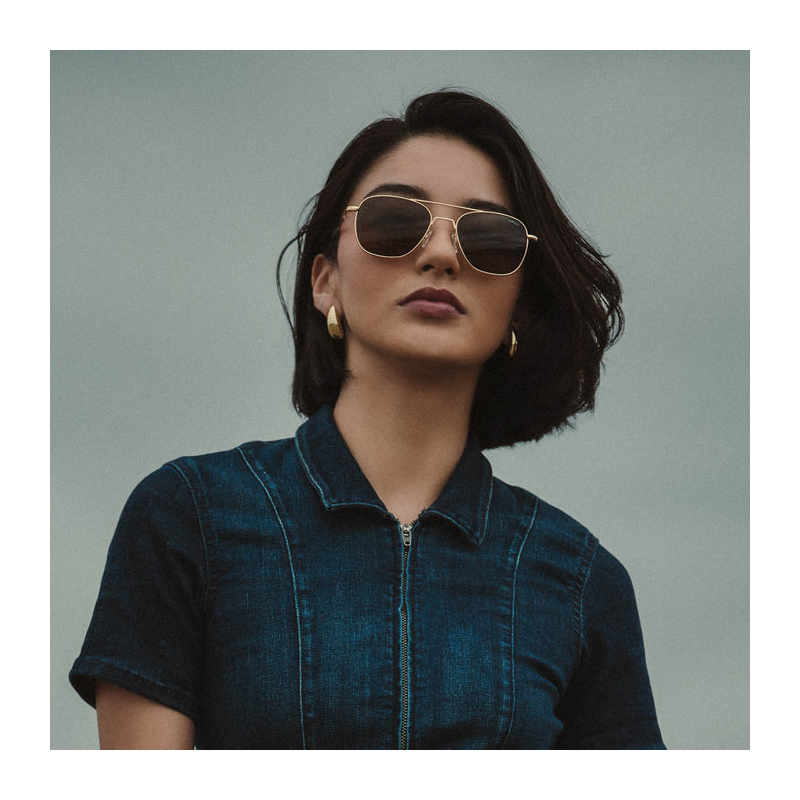 Aviator - 23k Gold & American Gray
