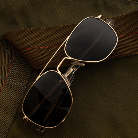 Aviator - 23k Gold & American Gray