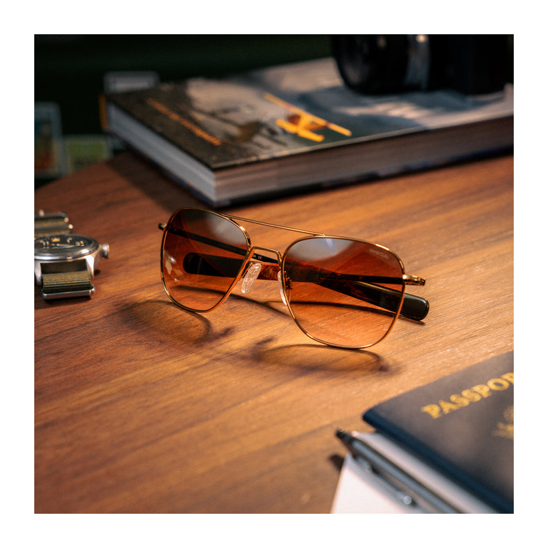Aviator - 22k Chocolate Gold & Cape Sand