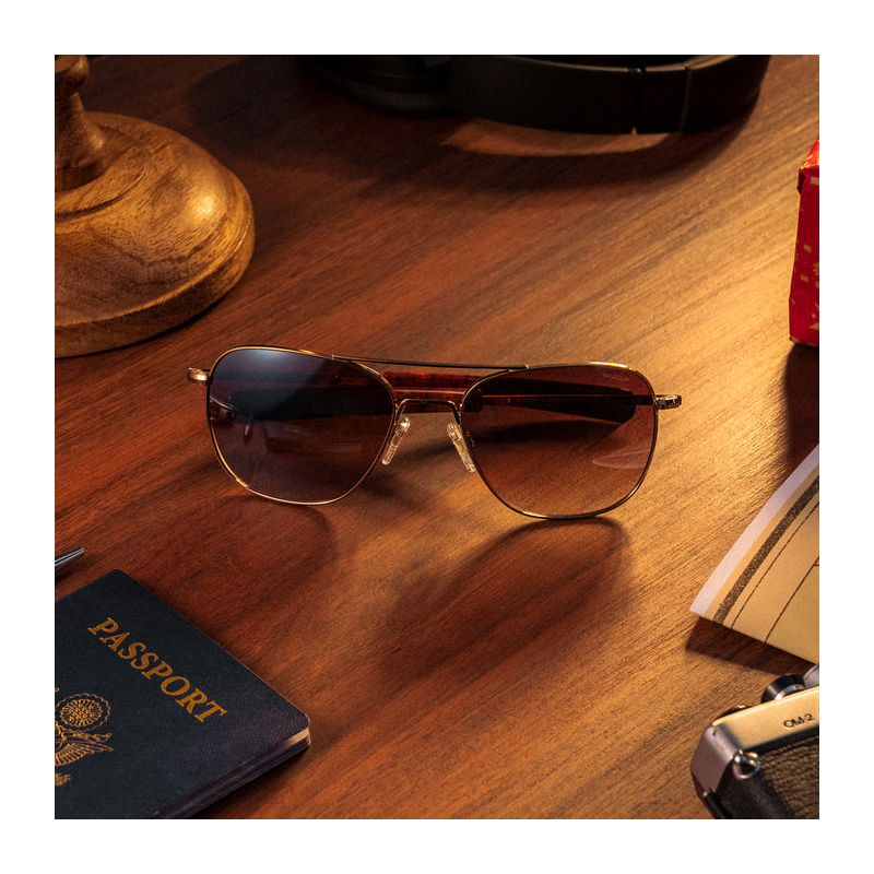 Aviator - 22k Chocolate Gold & Cape Sand