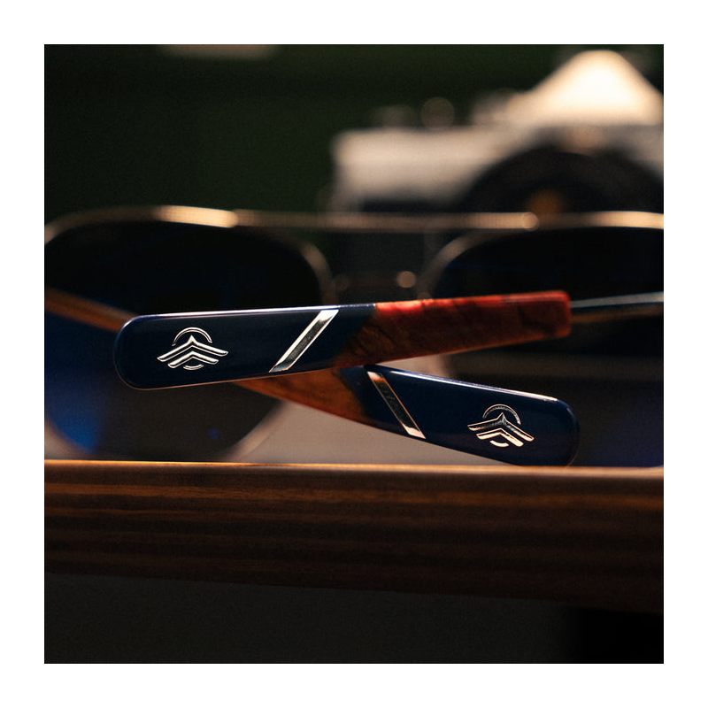 Aviator - Gunmetal & Atlantic Blue
