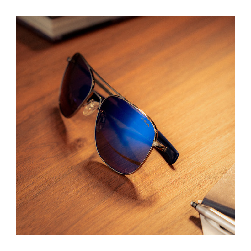 Aviator - Gunmetal & Atlantic Blue