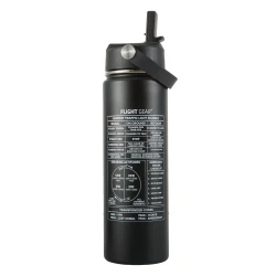 Flight Gear Water Bottle - 22 ounces, with printed aviation information