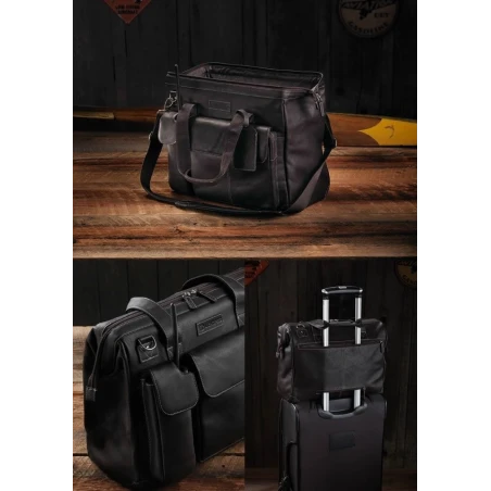 Lightspeed Gann - Pilotenledertasche, dunkelbraun