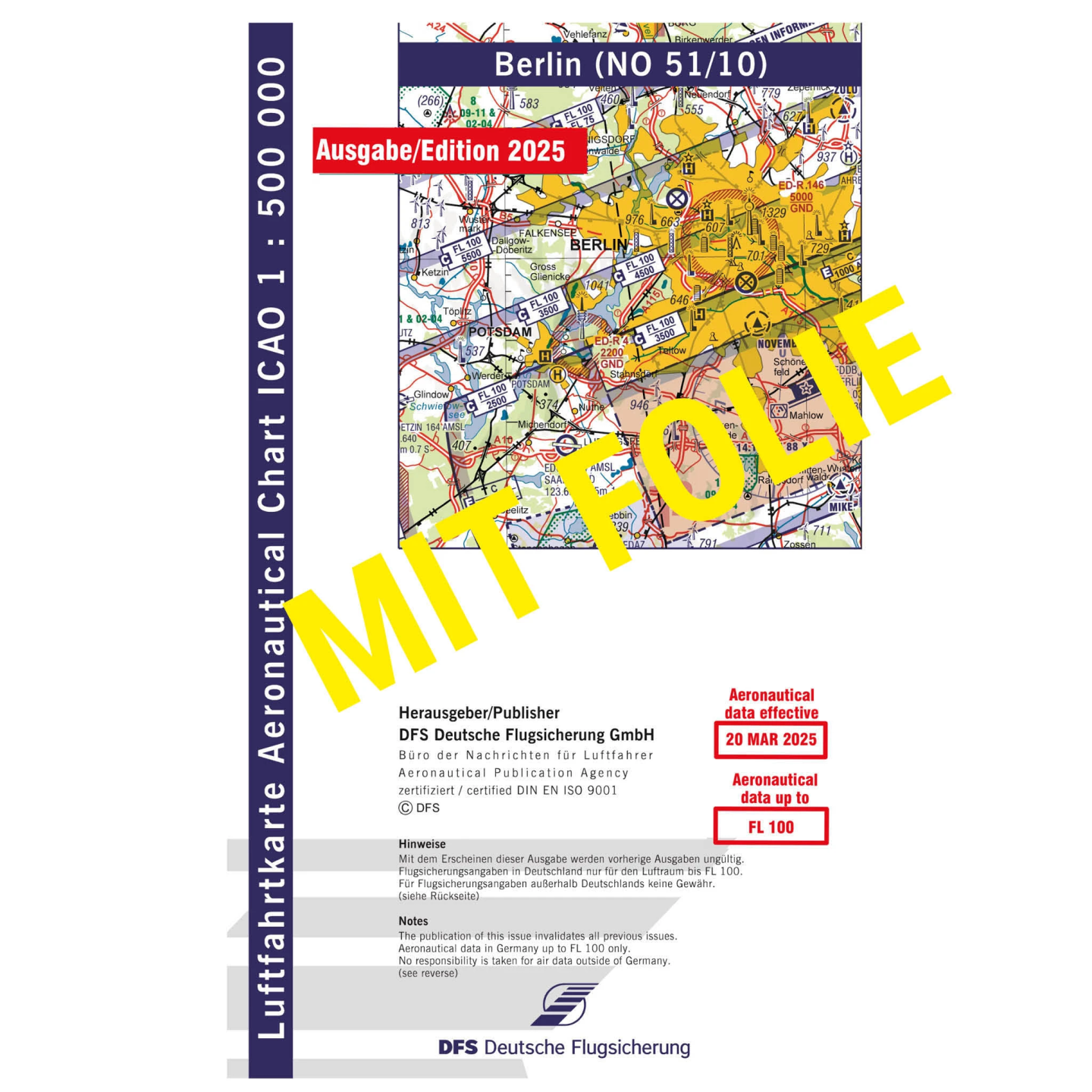 ICAO Germany with foil, Berlin, 2025, plano