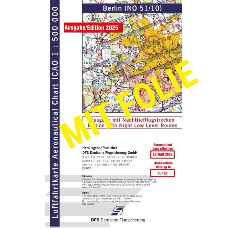 ICAO Germany with foil, Berlin, 2025, NTFS, folded