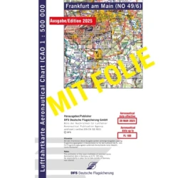 ICAO Germany with foil, Frankfurt, 2025, folded