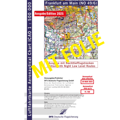 ICAO Deutschland mit Folie, Frankfurt, 2025, NTFS, gefaltet