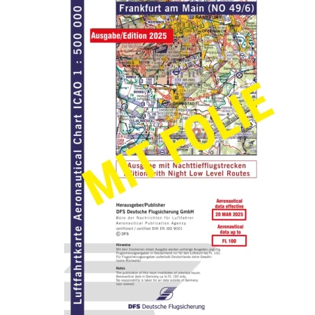 ICAO Germany with foil, Frankfurt, 2025, NTFS, folded