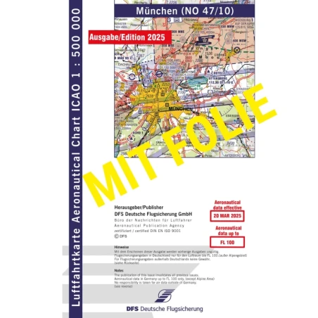 ICAO Germany with foil, Munich, 2025, folded