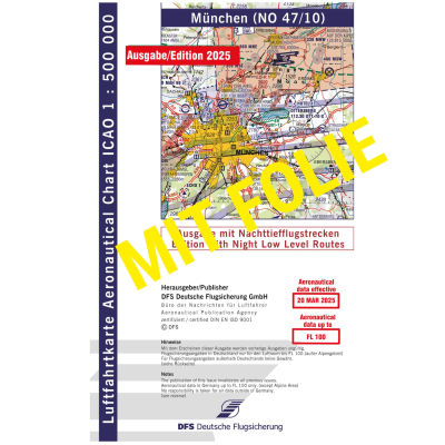 ICAO Deutschland mit Folie, München, 2025, NTFS, gefaltet