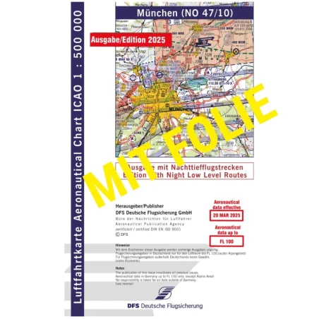 ICAO Germany with foil, Munich, 2025, NTFS, folded