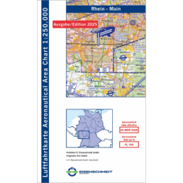 Rhine-Main ICAO Map Motorised Flight 2025 without foil - 1:250,000