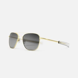 Randolph Aviator Size 55 (Medium) - Gold Plated Frame, Gray Lens, Bayonet Bracket
