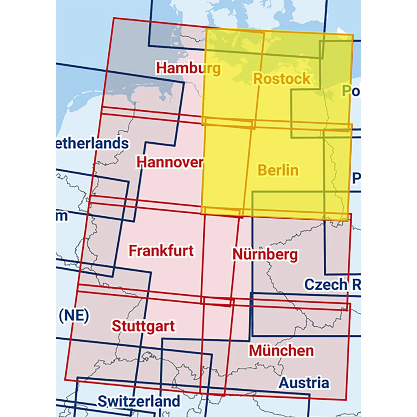 Rostock / Berlin - Composite ICAO chart 2025 with foil
