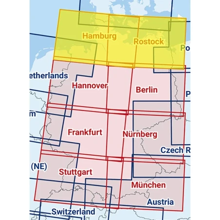 Hamburg / Rostock - Composite ICAO chart 2025 with foil