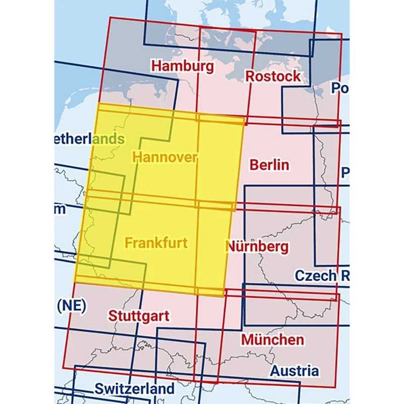 Hanover / Frankfurt - Composite ICAO chart 2025 with foil