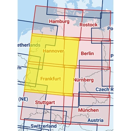 Hanover / Frankfurt - Composite ICAO chart 2025 with foil