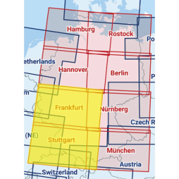 Frankfurt / Stuttgart - Composite ICAO chart 2025 with foil