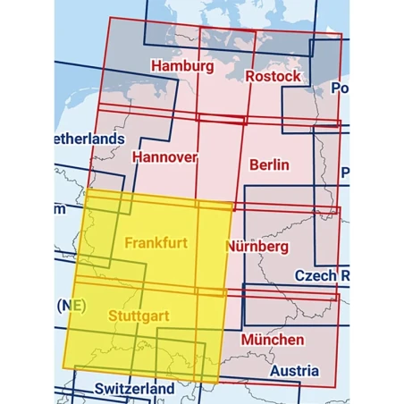 Frankfurt / Stuttgart - Composite ICAO chart 2025 with foil