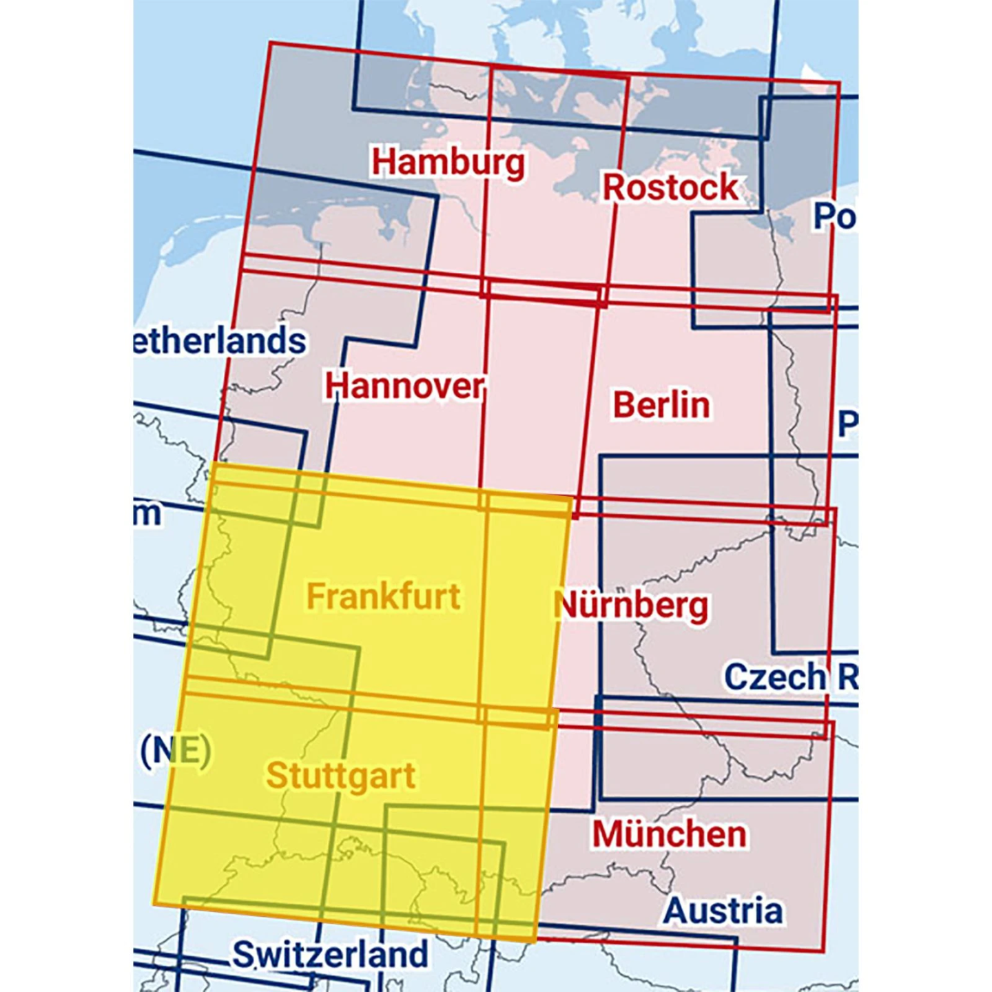 Frankfurt / Stuttgart - Composite ICAO chart 2025 with foil