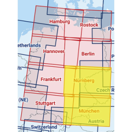 Nuremberg / Munich - Composite ICAO chart 2025 with foil