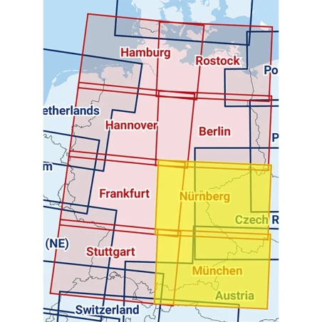 Nuremberg / Munich - Composite ICAO chart 2025 with foil