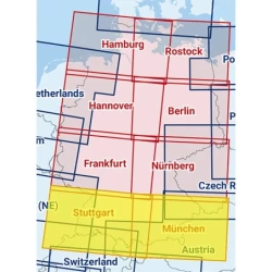 Stuttgart / Munich - Composite ICAO chart 2025 with foil