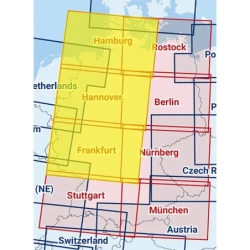 Hamburg / Hanover / Frankfurt - Composite ICAO chart 2025 with foil